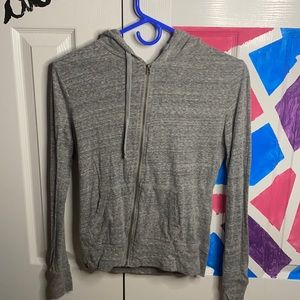 It is from Aeropostale! Gray zip-up hoodie.